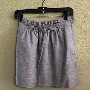 J. Crew Gray Elastic-Waist Mini Skirt